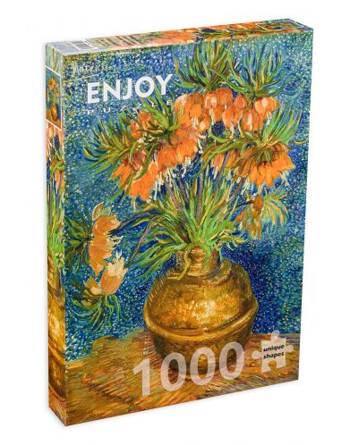 Puzzle Enjoy de 1000 piese - Fritillaries in a Copper Vase - 1